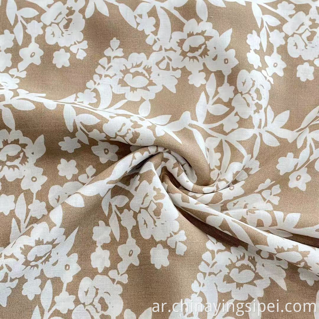 نوعية جيدة 45S 45S المنسوجة الملابس 100 ٪ Rayon Floral Rose Flower Plugh Printed الحدود المطبوعة